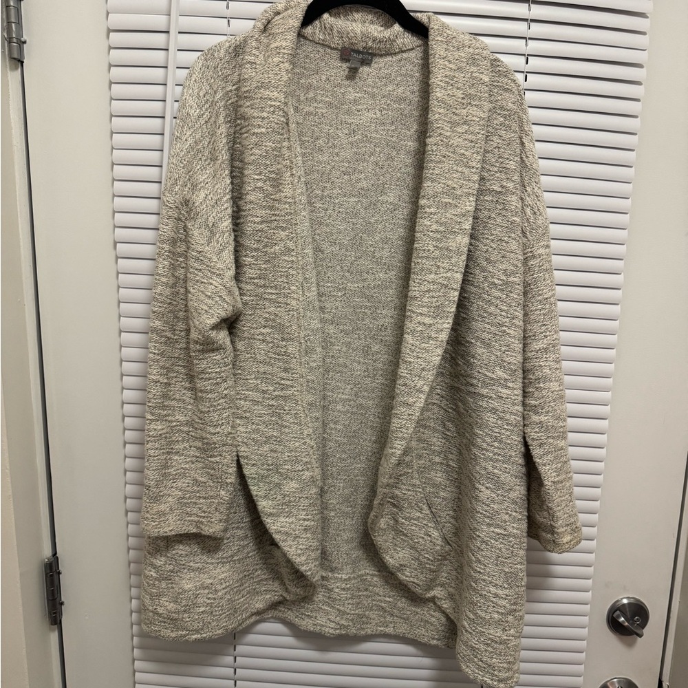 Talbots Heathered Cream Cardigan
